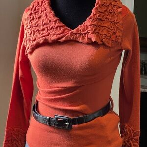 NWOT Elegant Italian Brique Cowl Neck Sweater